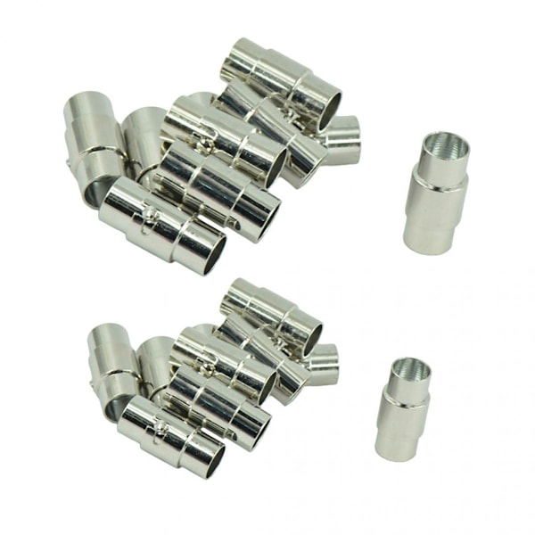 20 set magnetiska lås dragkedja läder-Kumihimo smycken DIY lås