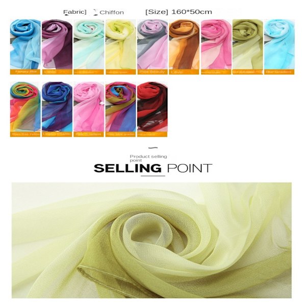 Silkes Scarf Shawl GUL Yellow