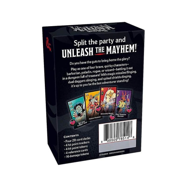 Familjespel Brädspel Spelkort Dungeones Mayhem Kortspel Familj Förälder-Barn Fest Brädspel Kort Present till Baldur's Gate Expansion Style