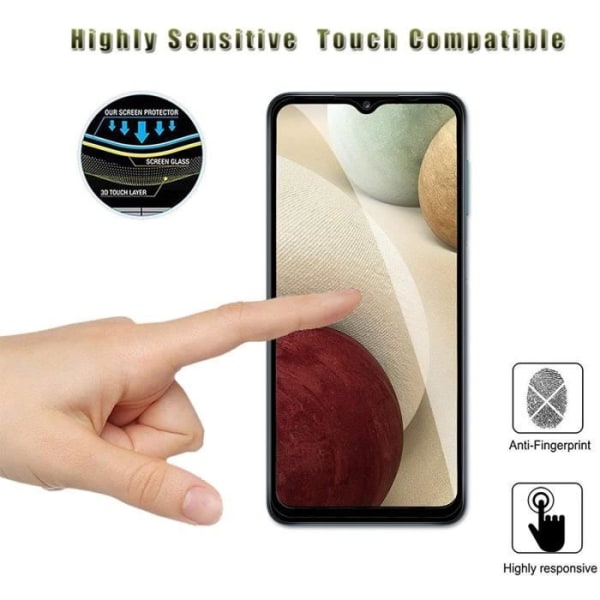 3-pack härdat glas för Samsung Galaxy A12-M12-A32 5G [Full Coverage] [9H Hardness Protective Glass] [Bubble Free] [Ant 748