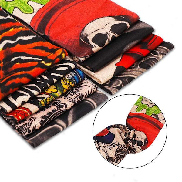 Paket med 9 Tatueringärmar Tatuering Armstrumpa Armtatuering Strumpa Unisex Nylon Temporära Tatueringar Arm Slumpmässig Stil[qb]