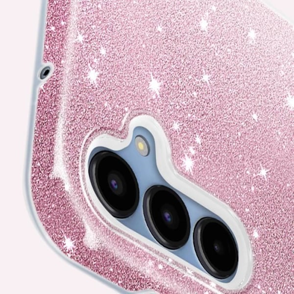 Etui til Samsung Galaxy A15 5G Glitter Silikon Semi-rigid Fin Pink