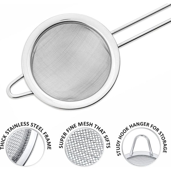 3st tesil mesh (7cm 8cm 10cm) Storlek Rostfri S