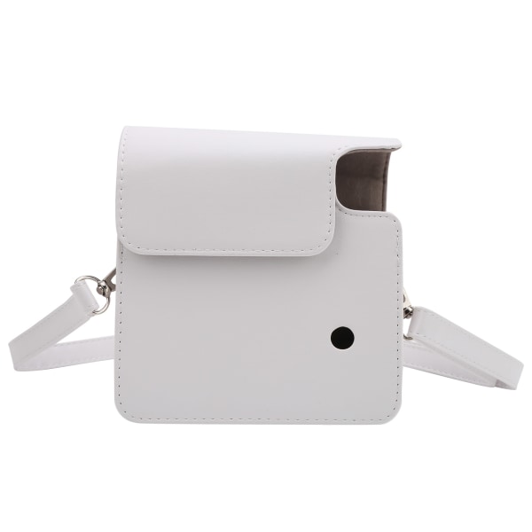 Kotelo PU Nahkainen Olkapää Kamera Laukku Sopii Instax SQUARE SQ1 Valkoinen