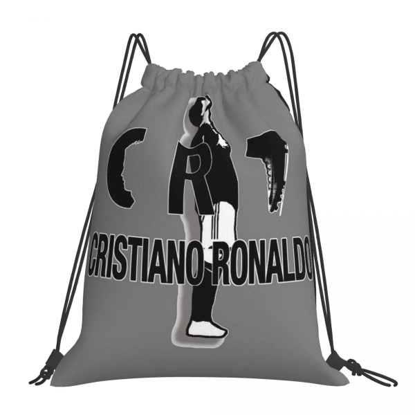 Cristiano Ronaldo Cr7 Ryggsekk Bærbar Snøring Bag Lomme Gym Bag 20 20 One Size