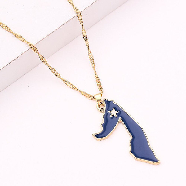 Somalia Karta Flag Halsband & Halsband Guld Smycken Bästa Gåvor för Kvinnor och Män Somalia Mode & Lyx Gåvor