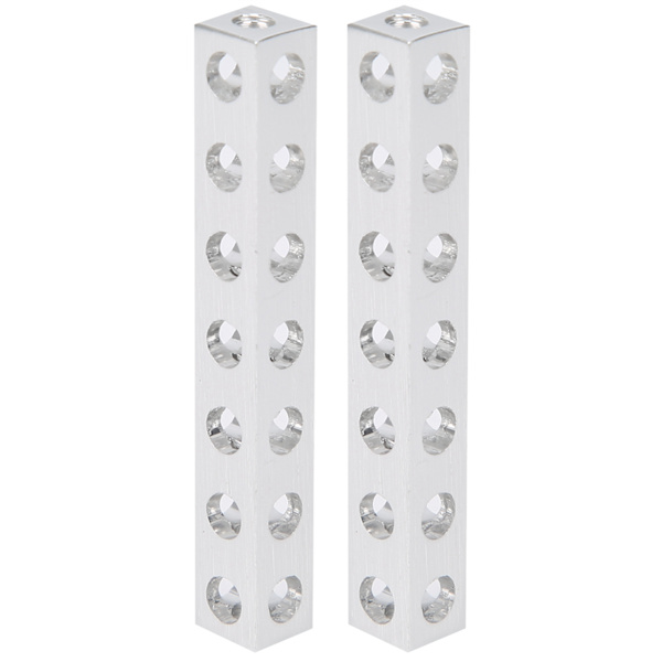 2 kpl 7-reikäinen neliöputki 3106-0007-0056 Robotin rakenneosan lisävarusteet 8 x 8 x 56 mm