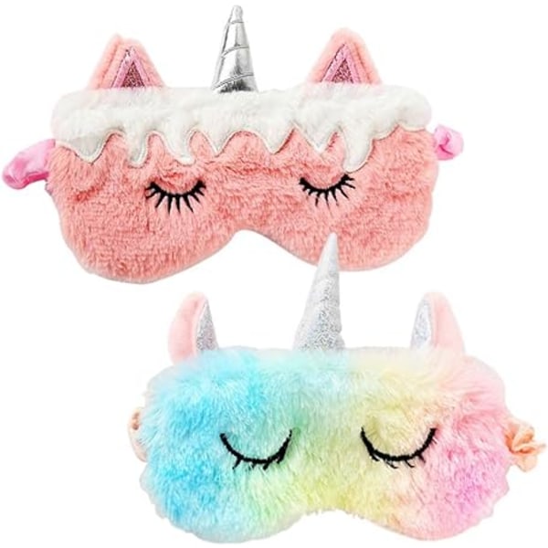 2 PCS Eye mask for sleeping children, Unicorn Kids sleeping mask cut