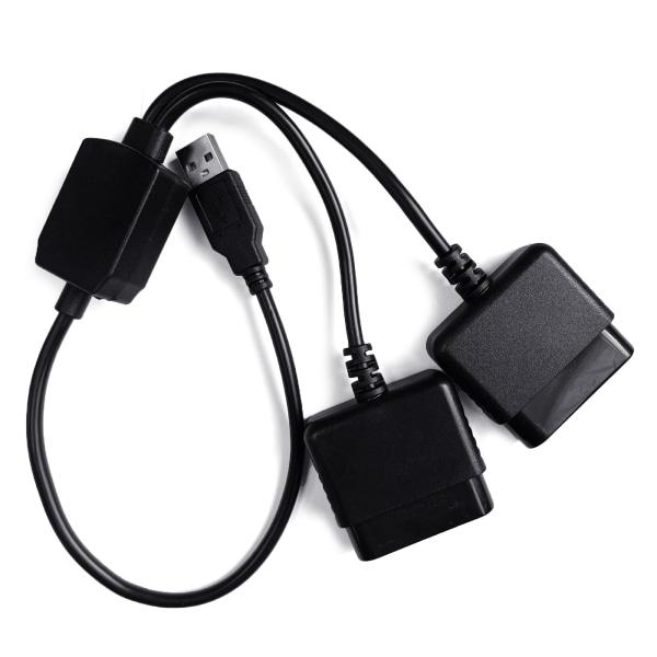 SQBB 2 i 1 adapterkonverter uten driver for PS2 for PS3 Joypad Gamepad til for PS3 PC USB spillkontrolleradapter erstatning