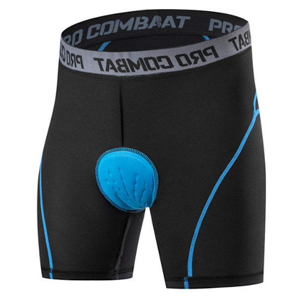 Sykkelshorts for menn 3D polstret MTB sykkelshorts pustende svart-blå Black-Blue L