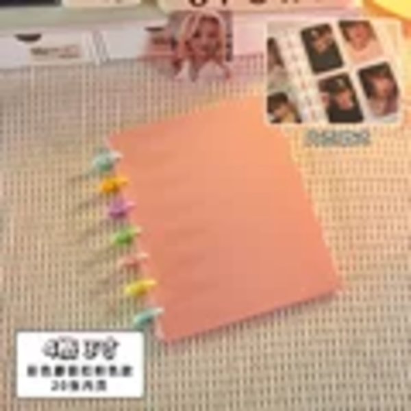 Ins-valokuva-albumi Kpop-kansio Photocards-pidike Luova Idolin korttien keräyskirja Junalippu Albumikorttien kansio Opiskelijan tarvikkeet Pink