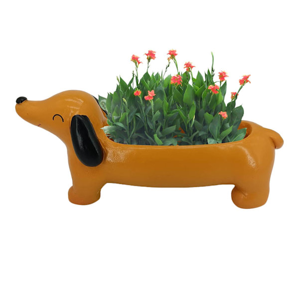 Tax Blomkruka | Harts Djurväxtkrukor | Kreativ Dachshund Hund Sukkulenterkruka | för hem, café och utomhusinredning
