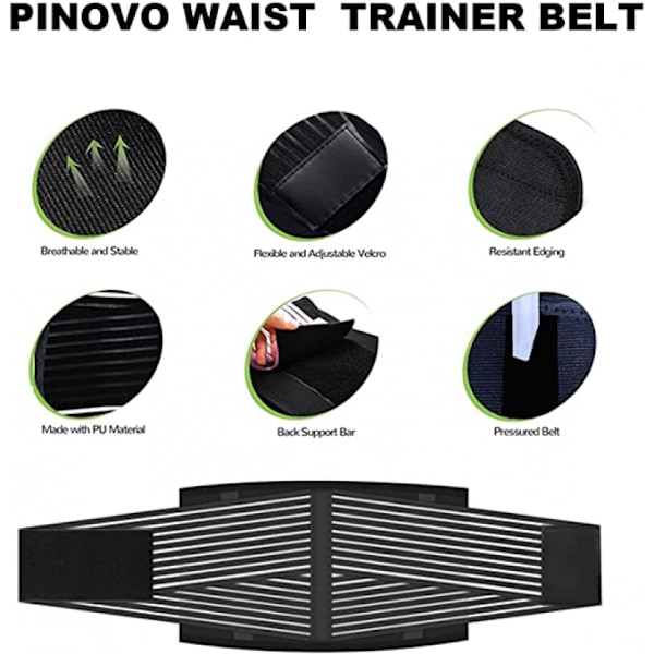 Taljetræner Korset Trimmer Bælte til Kvinder Talje Wrap Workout Tops Slankende Body Shaper Bælte (Sort)