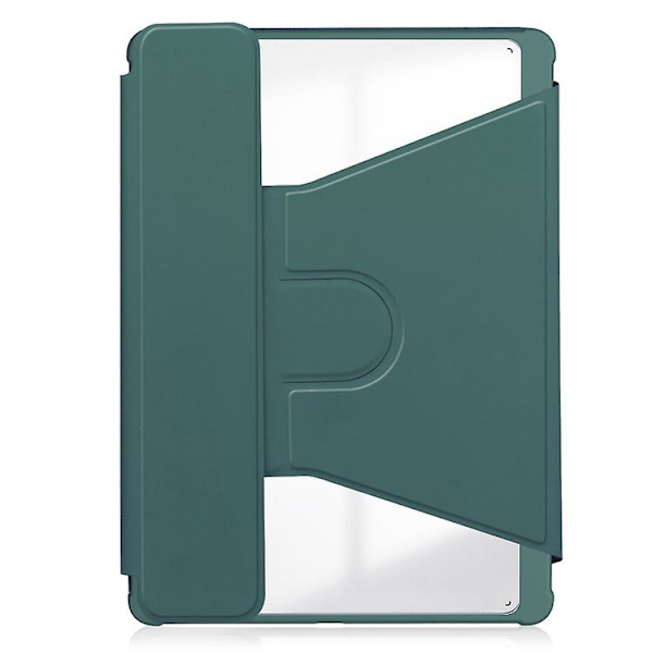 Til Samsung Galaxy Tab S9 Fe+ 360 Rotation Transparent Smart Case Med Tastatur Dark Green