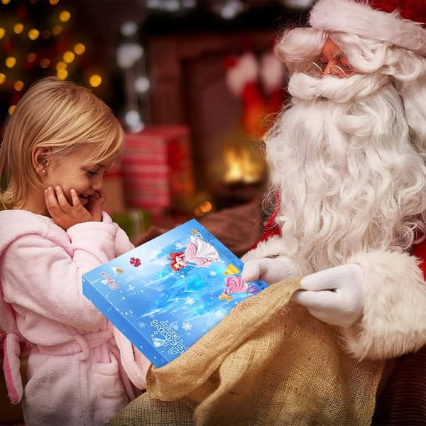 24-dagers prinsesse-forvandlingsjulekalender, overraskelsesleketøy blindboks for barn til nedtellingen til jul