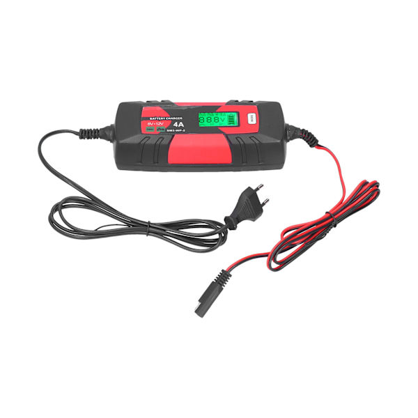 Batterilader Multifunksjonell Intelligent Puls Reparer Strøm Lading for Bil SM3‑WP‑2EU Plugg 220-240V