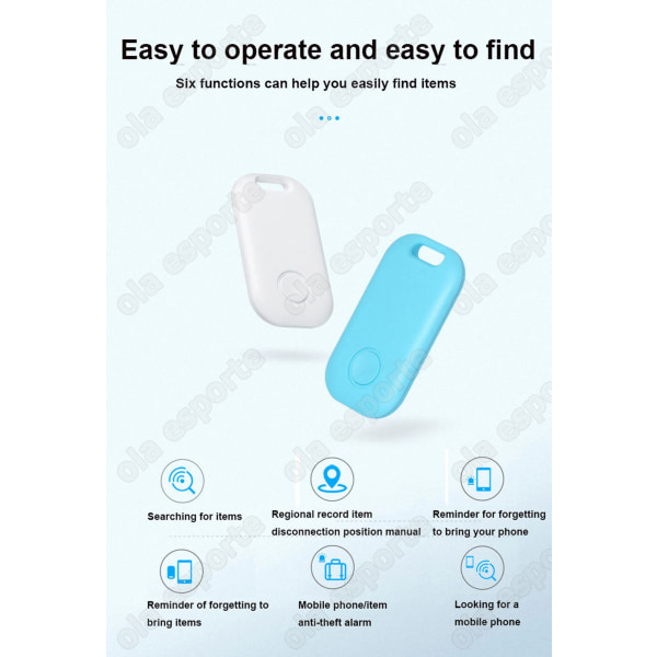 Bluetooth GPS Tracker Smart Finder Nyckel Sök GPS Tracker Barn Positionering Husdjur Tracker Pk AirTag för Ios Android black