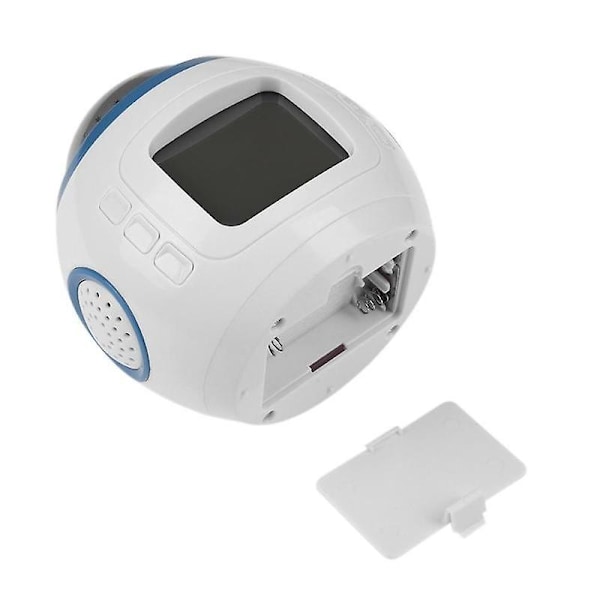 LED-stjärnprojektionsväckarklocka digital snooze-klocka nattljusklocka med kalendertermometer snooze-funktion för barn