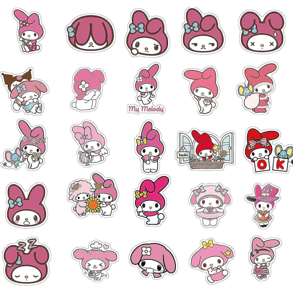 200 stk Kawaii vannflaske vanntette klistremerker, Kuromi My Melody klistremerker