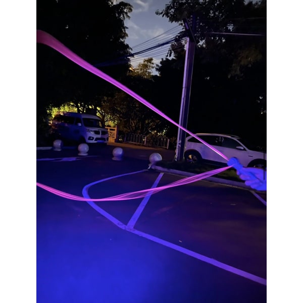 HETT NYTT String shooter lyser i mørket loop svart lys lasso flow rave leketøy，blå