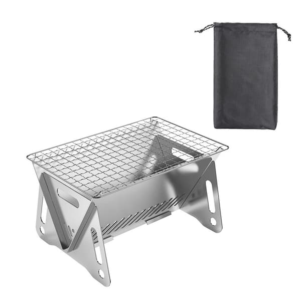 Utomhus hopfällbar grill Lätt bärbar BBQ-ugn Campingutrustning[HK]（BT） Mini Grill