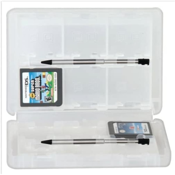 28 i 1 PP Plast Oppbevaringsboks for 3DS DSL DSI LL Videospill Svart