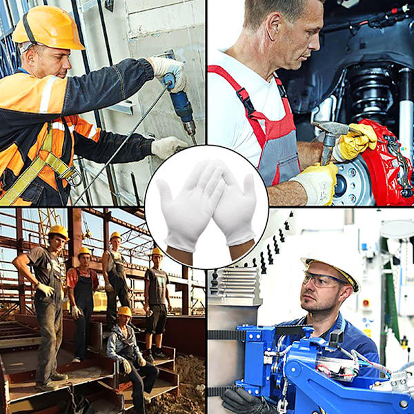 Par af åndbare bomuldshandsker / Hudpleje / hudpleje 6 par 6Pair One size