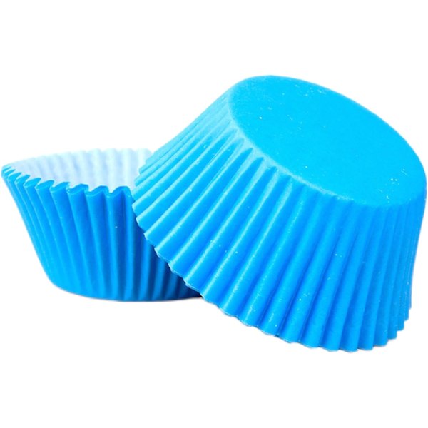 Sininen paperinen cupcake-vuoka King Charlesin kruunajaisiin, leivonnaiskuppeja, muffinivuotia leivontaan, mini-muffin-kääreitä, muffinikuppeja, P Blue