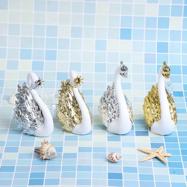 2. Romantisk krone svanekake topper kake dessert baking dekor gull