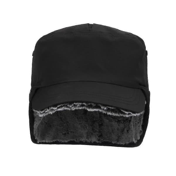{hw} Vinterlue med øreklaffer og visir, vanntett, unisex Gray