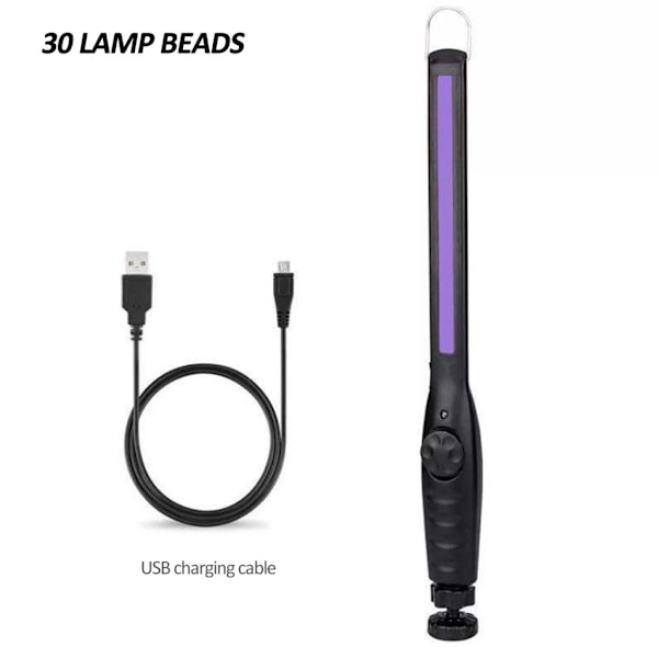 UVC Desinfeksjonslys Bærbar UV Germicid Lampe Oppladbar Håndholdt Steriliseringsdesinfeksjonslampe Germicid Stav[qb]