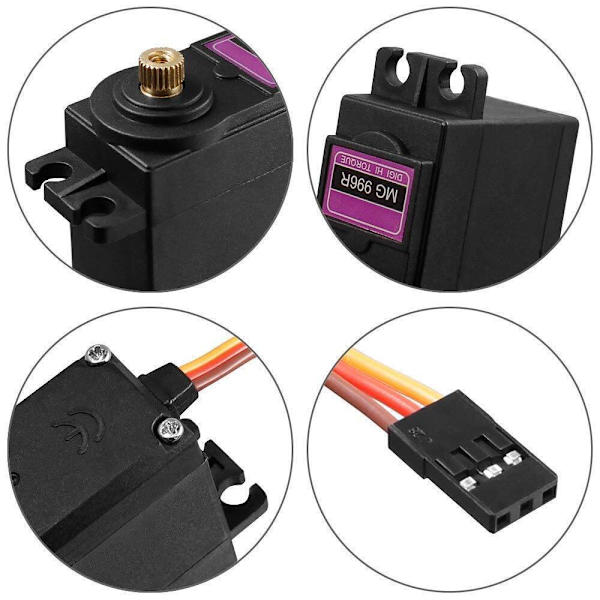 4 kpl MG996R mikro servo moottori metallivaihteinen digitaalinen servo moottori vääntö DE