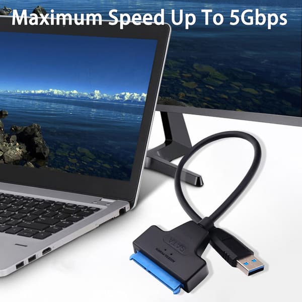 Harddisk Kabel Stabil Transmission 5Gbps USB3.0 til SATA 2.5/3.5 Tommer Harddisk Datakabel Computertilbehør fw B