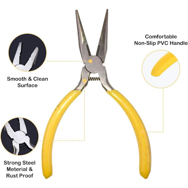Multifunksjonell smykkepliers, smykkepliers, flat poin
