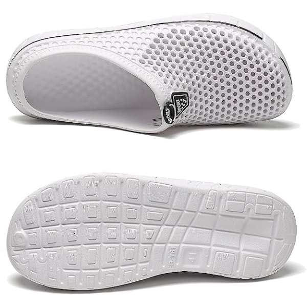 Unisex Tøfler Sko Casual Slippers Hurtigtørrende Sandaler Hvit White 38