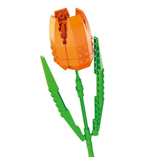 Jentegavebukett Blomsterklosser Påske Morsdag Valentinsdag Jubileum Thanksgiving DIY Gave Små Partikler Utdanningsbyggesteiner Leker