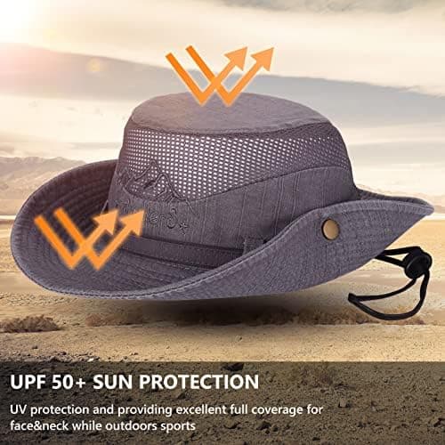 Solhat UV-beskyttelse Bucket hat Sommerhatte (grå)