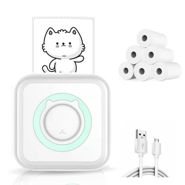 Mini lomme-klistermærkemaskine, Bluetooth trådløs bærbar mobilprintermaskine termisk printer til noter, memo, foto, lommelabel kvitteringsprinter C option 5