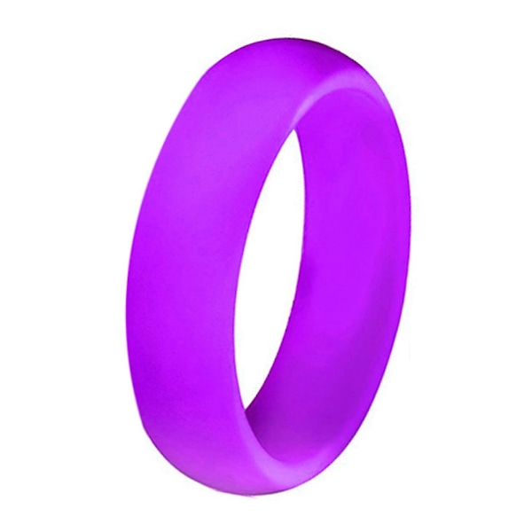 7 stk. Damer Mode Silikon Blød Glitter Finger Ringe Fest Smykker Gave Lilla Purple US 5