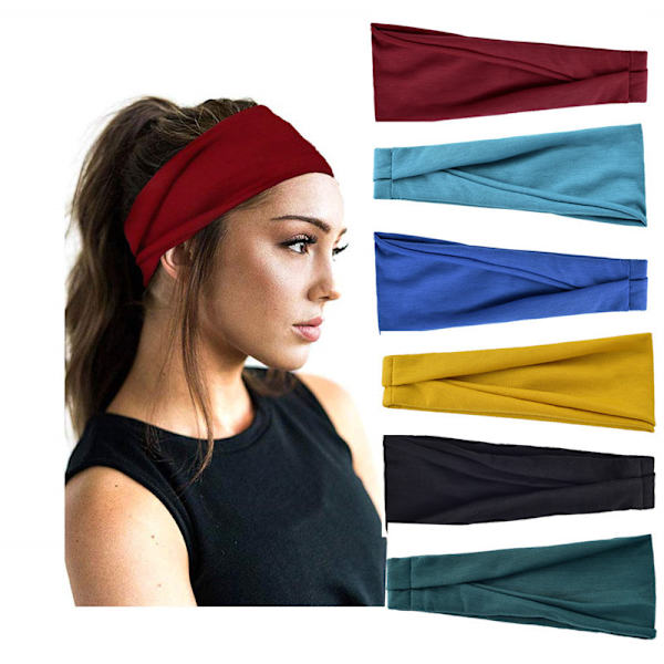 Sport pannband Yoga pannband för kvinnor hårband Maroon