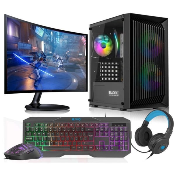 VIST Ryzen 7 5700G -pelitietokonepaketti - 32 Gt RAM - RX VEGA - 1 Tt M.2 SSD - LCD 24 - Windows 11 Pro