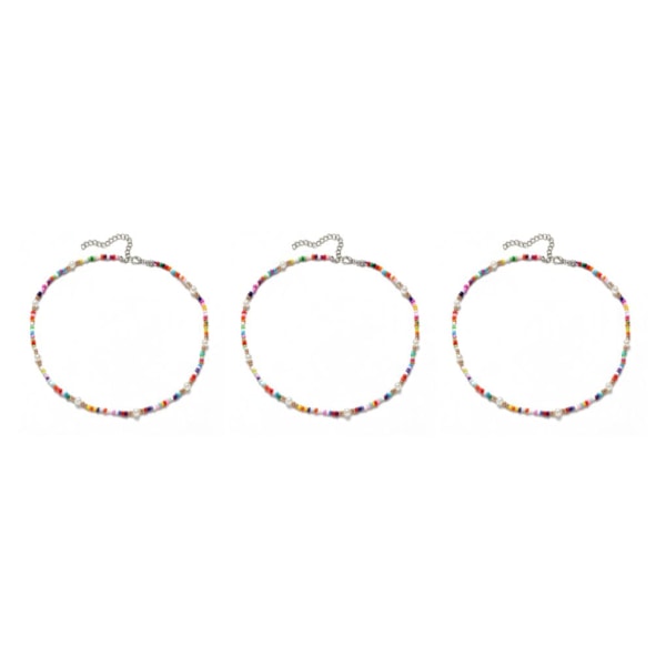 1/2/3/5 Perlekjede Perle Halskjede Justerbar Kjede Boho Type 4 Type 4 3PCS
