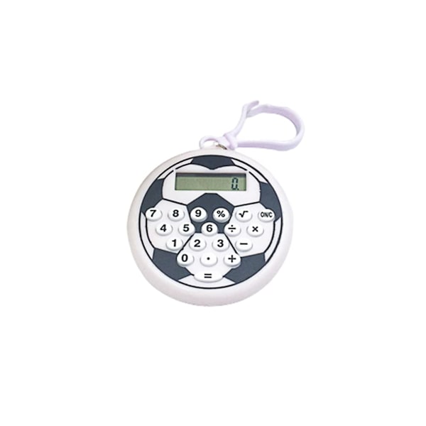 Sort Mini Lommeregner Bærbar Lomme Basic Drevet Lommeregner Fodbold Style Lommeregner,1PC Black