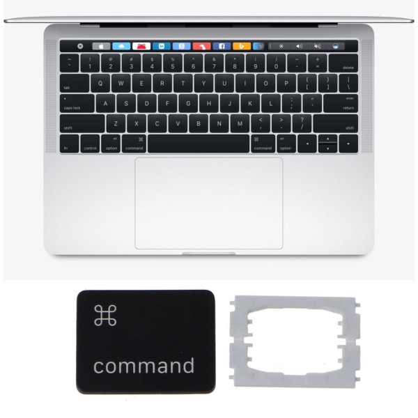 Yksittäinen korvaava näppäinhattu ja sarana Macbook Pro Retina 13\" 15\" A1706 A1989 A1707 A1990 A1708 näppäimistöön 0.01 N