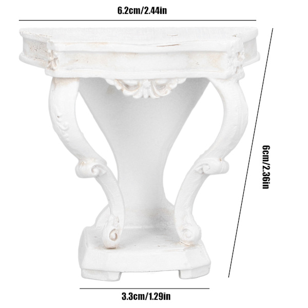 1:12 Miniatyr Sido-Bord i Resin Rococo Dukkhus Sido-Skåp för Dukkhus Vardagsrum