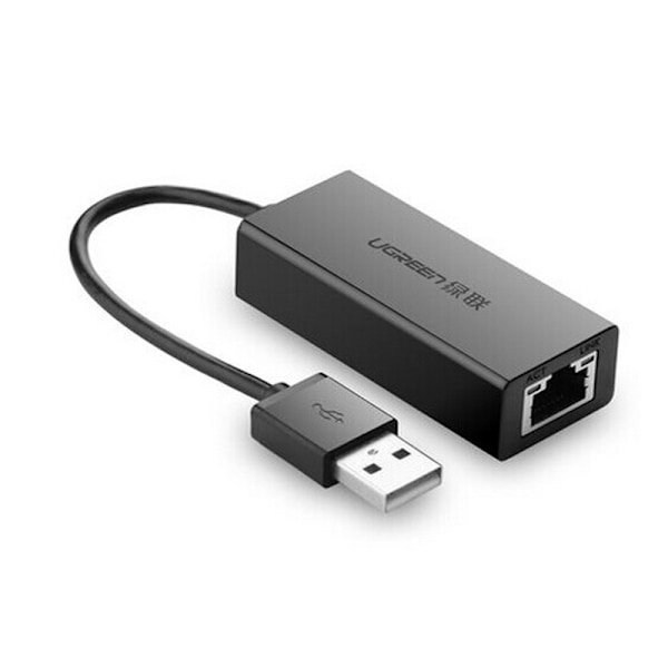 Ugreen-sovitin (USB, Ethernet - musta)