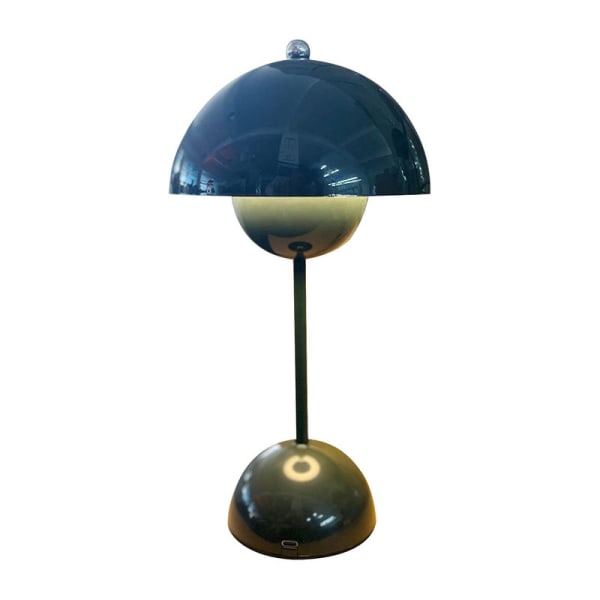 Nordisk dansk blomsterknopp bordlampe, skrivebordsdekoration, sengelampe (stik i betaling) grøn Green Free Size