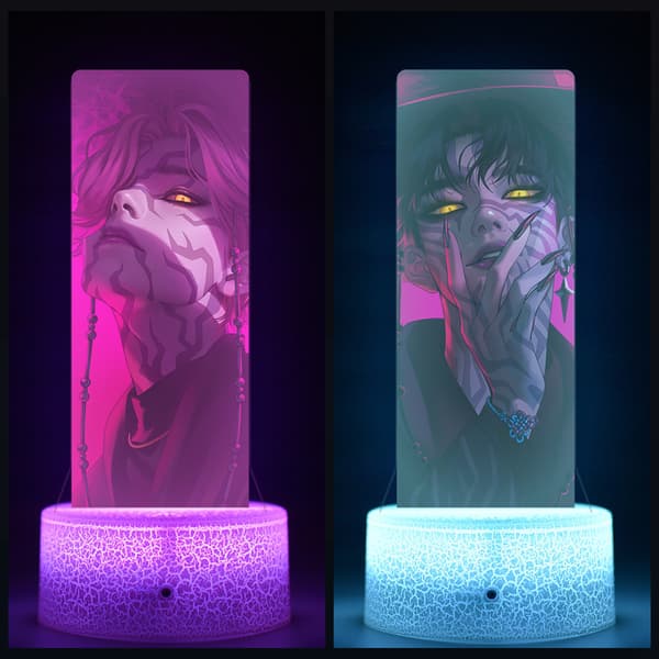 Hot Sælgende K-POP Demon Hunter Natlampe | Revnet Touch 16-Farve Lampefod, Perfekt til Soveværelsesindretning//Q version-Jinu Q version-Jinu