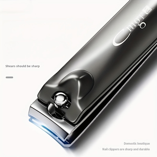 1 stk/2 stk/3 stk rustfrit stål stor neglesaks, neglefil, manicure værktøj Black beveled nail clippers One Size Fits All