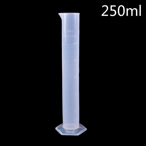 10/25/50/100/250ML Plastmätcylinder Laboratorietest G 250 mL